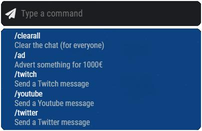 Fivem chat commands