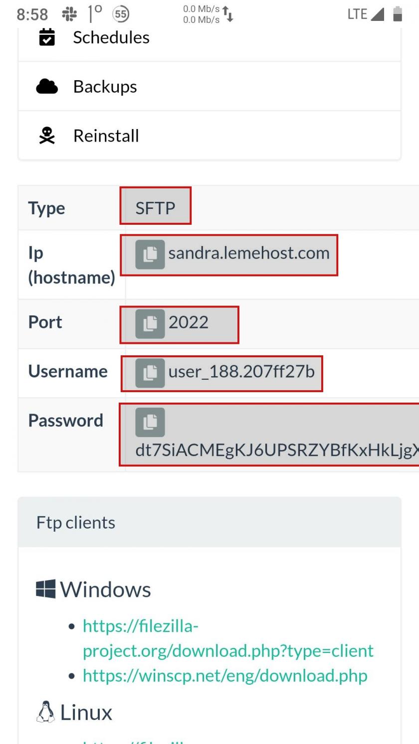 Step #1 Prepare SFTP details